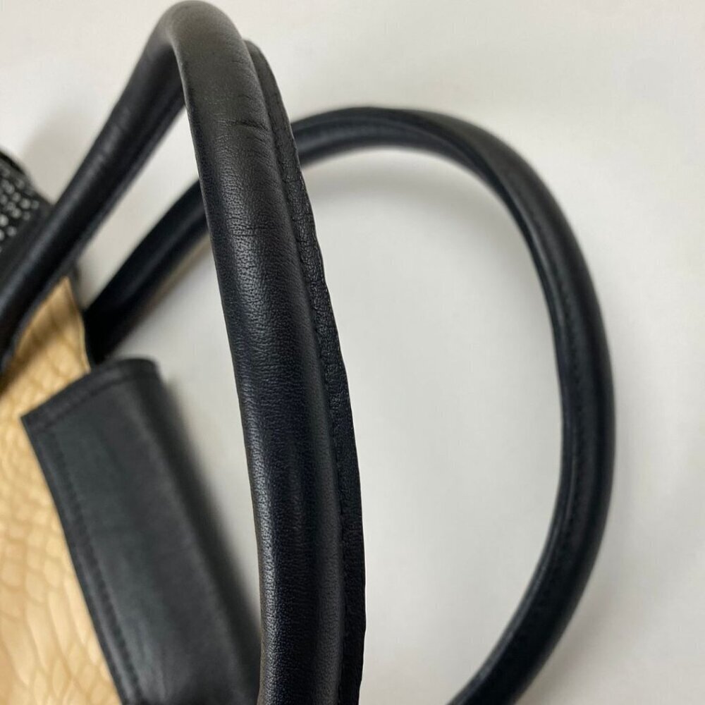 LOEFFLER RANDALL Junior Work Tote Embossed Snake Leather Bag - Picture 8 of 12